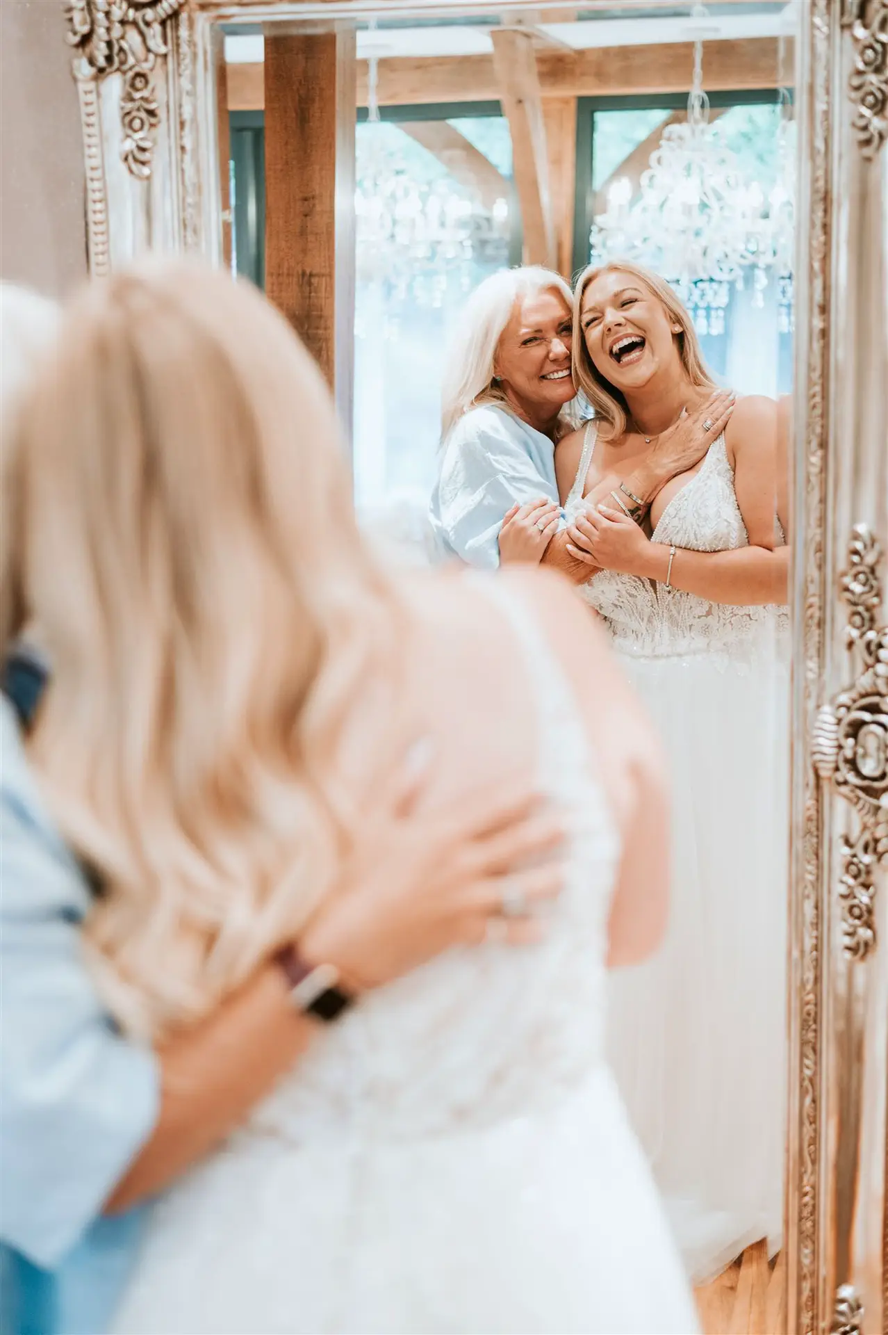 Bride at her private appointment at Barn Bridal Boutique